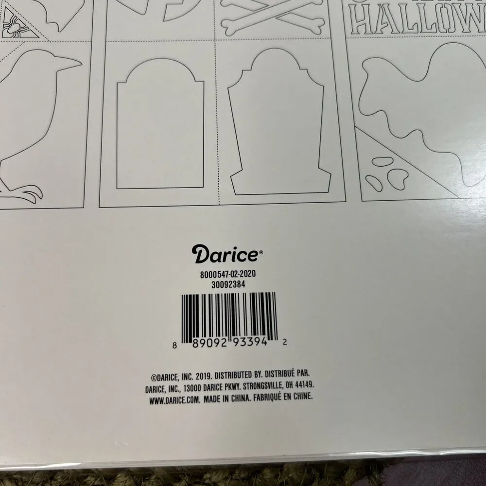 Darice Halloween Fall Adhesive Back Stencils 6 Large Sheets 11x17” NEW